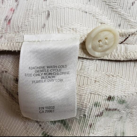 Alfred Dunner Butterfly Jacket Plus Sz 16 Ivory Brocade Textured Cottage Career - Picture 12 of 16